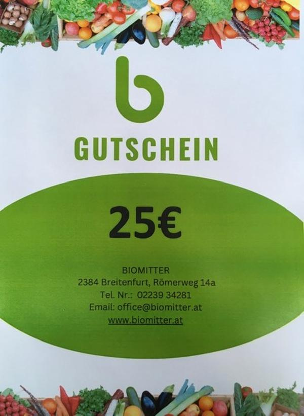 Produktfoto zu Biomitter GUTSCHEIN € 25,-